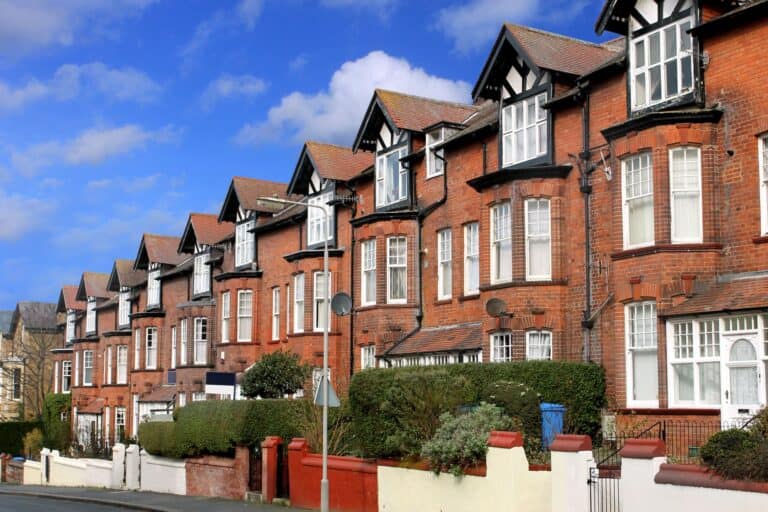 A street of terraced houses